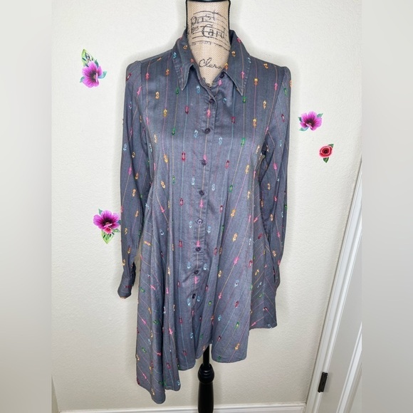 ivy jane Tops - Ivy Jane Textured Asymmetrical Button Front Tunic Top